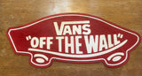 VANS VINTAGE UNIQUE "OFF THE WALL" RED 30" X 30" RUBBER MAT (CIRCA 1990"S)