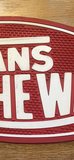 VANS VINTAGE UNIQUE "OFF THE WALL" RED 30" X 30" RUBBER MAT (CIRCA 1990"S)