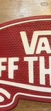 VANS VINTAGE UNIQUE "OFF THE WALL" RED 30" X 30" RUBBER MAT (CIRCA 1990"S)