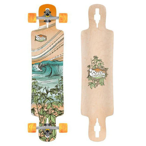 Stella 38” Quartz Bluntnose Pintail Longboard Complete