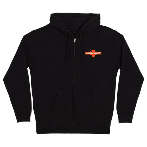 Independent OGBC Legacy Zip Hooded Heavyweight Black Sweatshirt