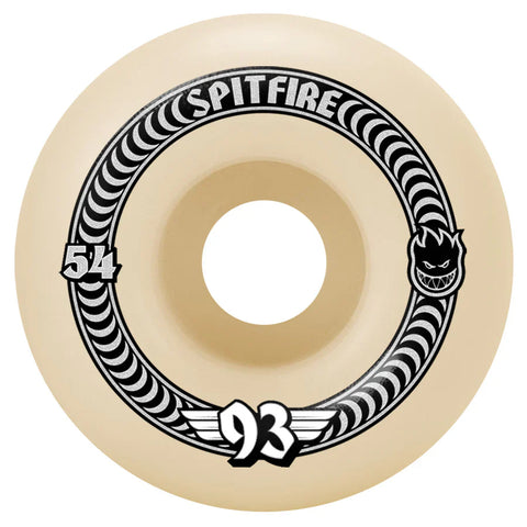 SPITFIRE FORMULA FOUR 93a SOFT SLIDERS 54mm NATURAL SKATEBOARD WHEELS