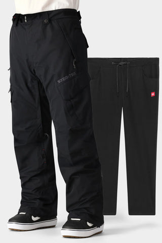 686 MENS SMARTY 3-IN-ONE BLACK SNOWBOARD PANTS