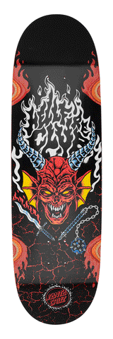 Santa Cruz x Stranger Things Hellfire Club Flames 9.0" x 32" Glow In The Dark Skateboard Deck