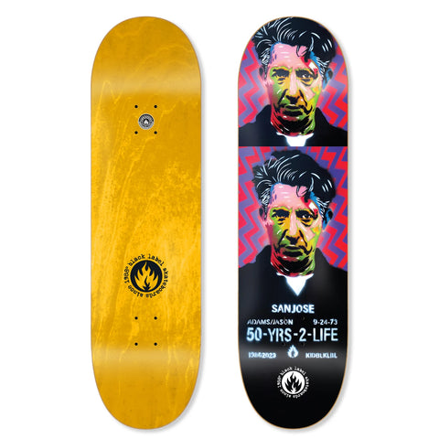 BLACK LABEL JASON ADAMS "50 TO LIFE" 8.5" SKATEBOARD DECK