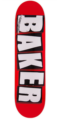 BAKER BRAND LOGO RED/WHITE 8.25" SKATEBOARD DECK