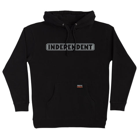 Independent Bar Logo Reflective Mens Black Hoodie