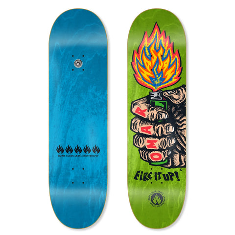 BLACK LABLEL OMAR HASSAN "FIRE IT UP" 8.5" SKATEBOARD DECK