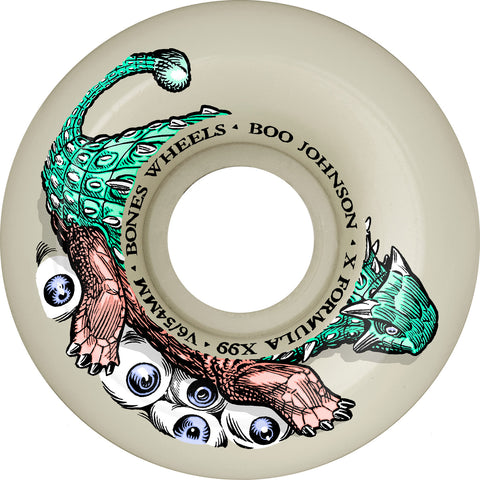 BONES WHEELS X-Formula BOO Dino-Sortas 56mm V6 Widecut 99A Skateboard Wheels