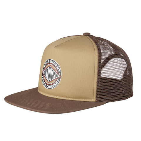 BTG Summit Printed Mesh Trucker Unstructured Hat White/Tan/Brown