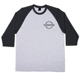 Independent Men's Bar-rier 3/4 Sleeve Midweight Grey/Black T-Shirt