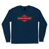 Independent Chain Breaker Long Sleeve Heavyweight Men's Navy T-Shirt