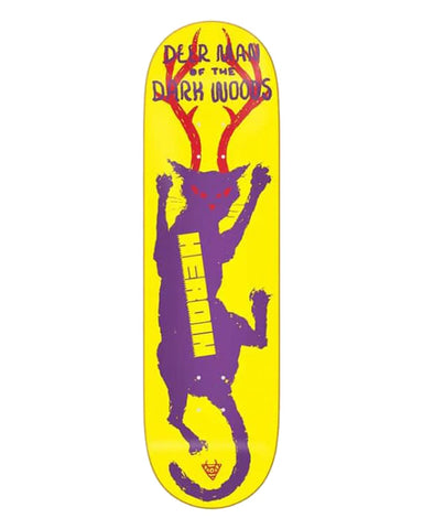 HEROIN DEER MAN OF THE DARK WOODS GIALLO 9.0" SKATEBOARD DECK