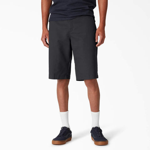 DICKIES SKATEBOARDING FLEX SLIM FIT BLACK SHORTS 11"