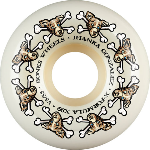 Bones X-Formula Jhanka Vato Dog 53 Sidecut X-Formula X99 Skateboard Wheels 4pk