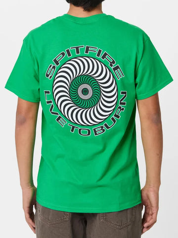 Spitfire Live To Burn Classic Irish Green T-Shirt