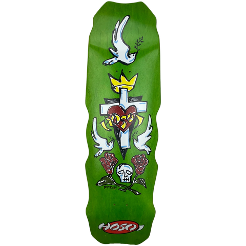 Hosoi Hammerhead Hybrid Lime 9.5" x 32.25" Skateboard Deck