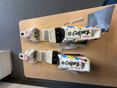 TYROLIA VINTAGE 1980'S CALGARY OLYMPICS RACING DIAGONAL SKI BINDINGS