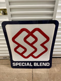VINTAGE 1990'S SPECIAL BLEND SNOWBOARD CLOTHING THICK PLEXIGLASS LARGE SIGN