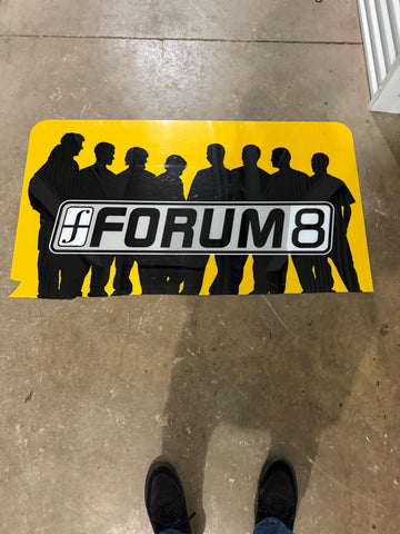 VINTAGE 1990'S FORUM-8 SNOWBOARDS THICK PLEXIGLASS LARGE SIGN