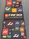 VINTAGE 1990'S RIDE SNOWBOARDS NON SLIP RUBBER BACKED RUG