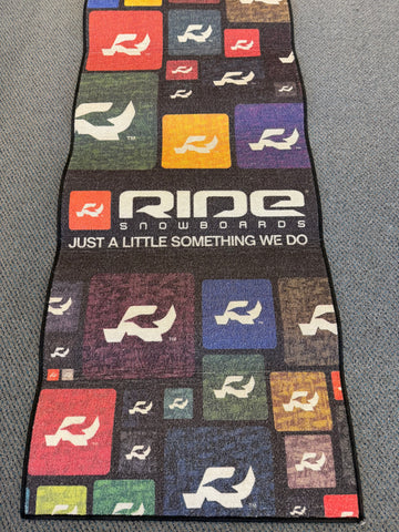 VINTAGE 1990'S RIDE SNOWBOARDS NON SLIP RUBBER BACKED RUG