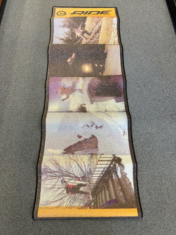 VINTAGE 1990'S RIDE SNOWBOARDS NON SLIP RUBBER BACKED RUG