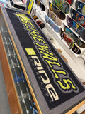 VINTAGE 1990'S SLIME WALLS RIDE SNOWBOARDS NON SLIP RUBBER BACKED RUG