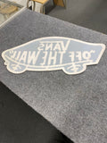 VANS 22.5" x 10.0" HEAVY DUTY STICKER FROM OUR SHOP COLLECTION