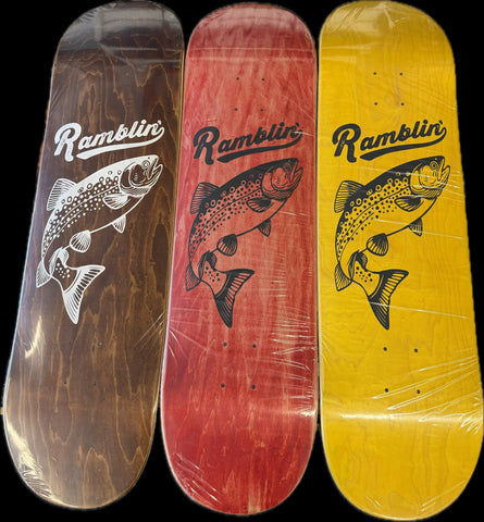 RAMBLIN' SKATEBOARDS TROUT SKATEBOARD DECK