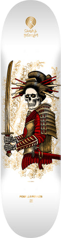 Powell Peralta Sakura Yosozumi Onna-Bugeisha White/Gold Foil Shape 8.25" x 31.95" Skateboard deck
