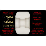 Powell Peralta Dragon Formula AV4 Asymmetrical Shape Nano Rats 52mm x 30mm 93A Skateboard Wheels