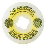 OJ Team Line Original White Yellow/Green Hardline 54mm/99a Skateboard Wheels