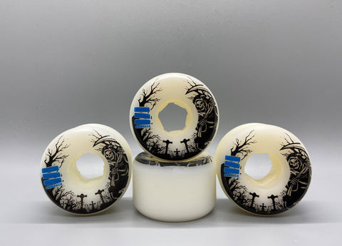 EMBRACE REAPER 53mm 101a WHT/BLUE CONICAL SKATEBOARD WHEELS