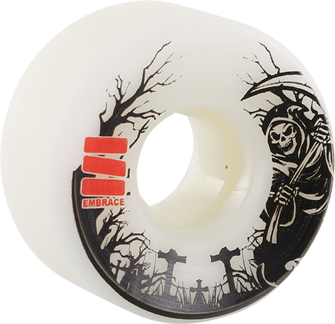 EMBRACE REAPER 54mm 101a WHT/RED SKATEBOARD WHEELS