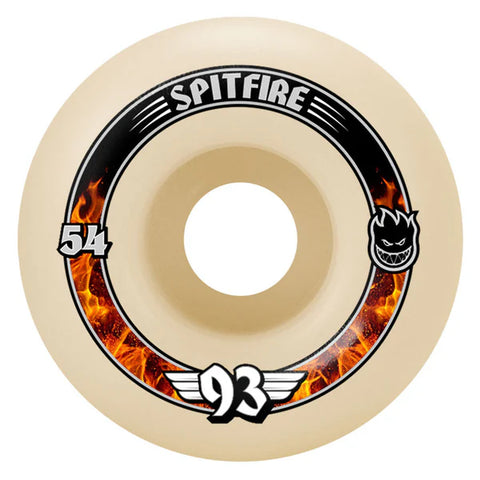 SPITFIRE FORMULA FOUR 93a SOFT SLIDERS 54mm NATURAL SKATEBOARD WHEELS