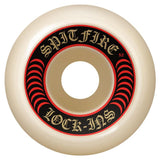 SPITFIRE FORMULA FOUR LOCK INS 53mm NATURAL WHITE/RED WHEELS