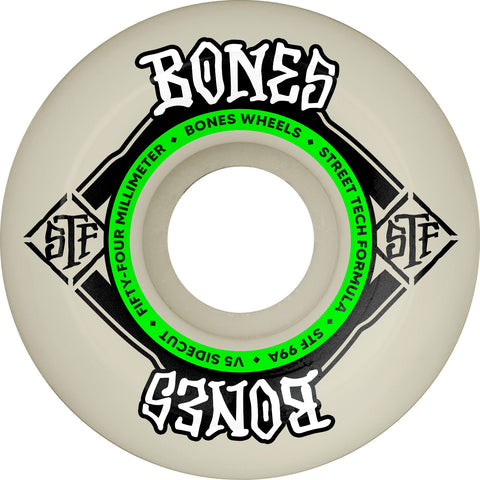 BONES STREET TECH FORMULA SIDECUT V5 54mm/99a SKATEBOARD WHEELS