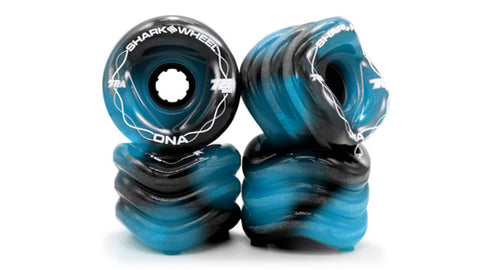 SHARK DNA BLUE/BLACK SWIRL 72mm/78a SKATEBOARD WHEELS