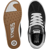 ETNIES SCAM BLACK/WHITE SKATE SHOES