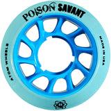 ATOM POISON SAVANT BLUE 59mm x 84a DERBY SKATE WHEELS - SET Of 4