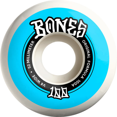 BONES WHEELS OG Formula WIDE 100'S 52 V4 ORIGINAL FORMULA 100A 4PK