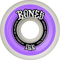 BONES 100,S OG VS ORIGINAL FORMULA SIDECUTS 55/100a SKATEBOARD WHEELS
