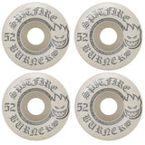 SPITFIRE BURNER 52mm 99a WHITE/SILVER SKATEBOARD WHEELS