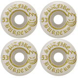 SPITFIRE BURNER 53mm 99a WHITE/GOLD SKATEBOARD WHEELS