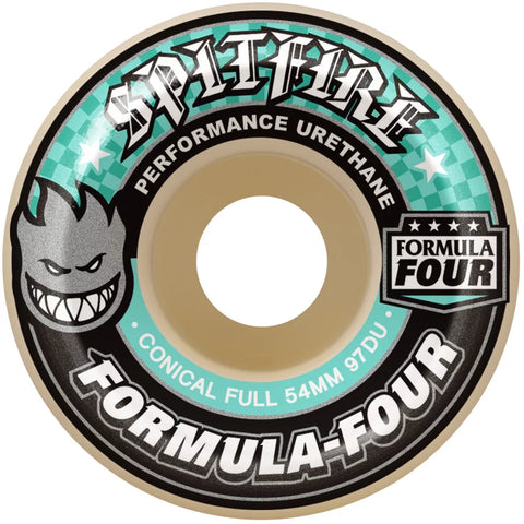 Spitfire Formula Four Conical Full Teal 56 mm 97A Skateboard Wheels