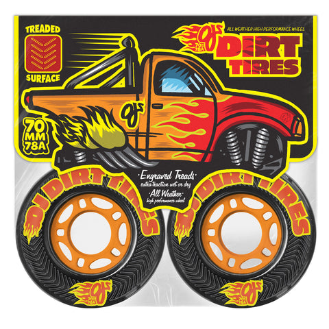 OJ Dirt Tires Thunder Juice Black 70mm 78a Skateboard Wheels