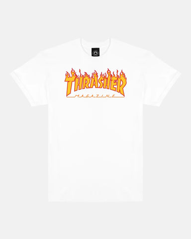 Thrasher Flame White Men's Short Sleeve T-Shirt
