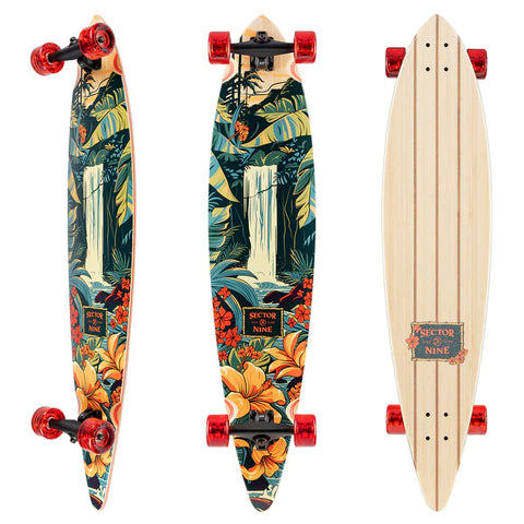 SECTOR 9 MAGIC FALLS LONGBOARD BAMBOO SKATEBOARD DECK 44.0"