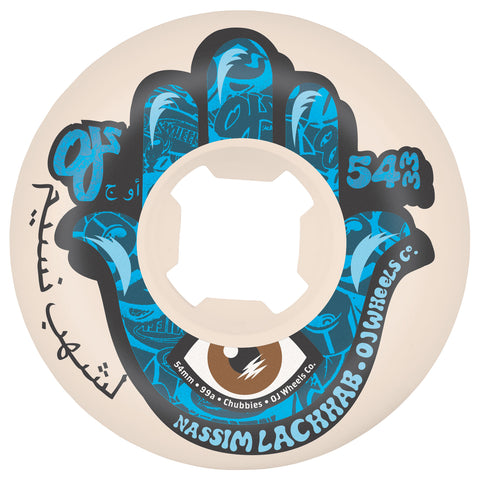 OJ  Nassim Lachhab Elite White Chubbies 54mm/99a Skateboard Wheels
